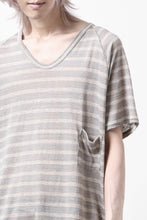 Load image into Gallery viewer, CAPERTICA BORDER PRISONER SHIRT / LINEN JERSEY (SILVER GRAY)