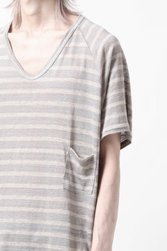 Load image into Gallery viewer, CAPERTICA BORDER PRISONER SHIRT / LINEN JERSEY (SILVER GRAY)