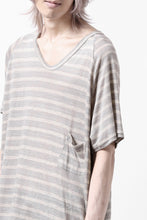 画像をギャラリービューアに読み込む, CAPERTICA BORDER PRISONER SHIRT / LINEN JERSEY (SILVER GRAY)