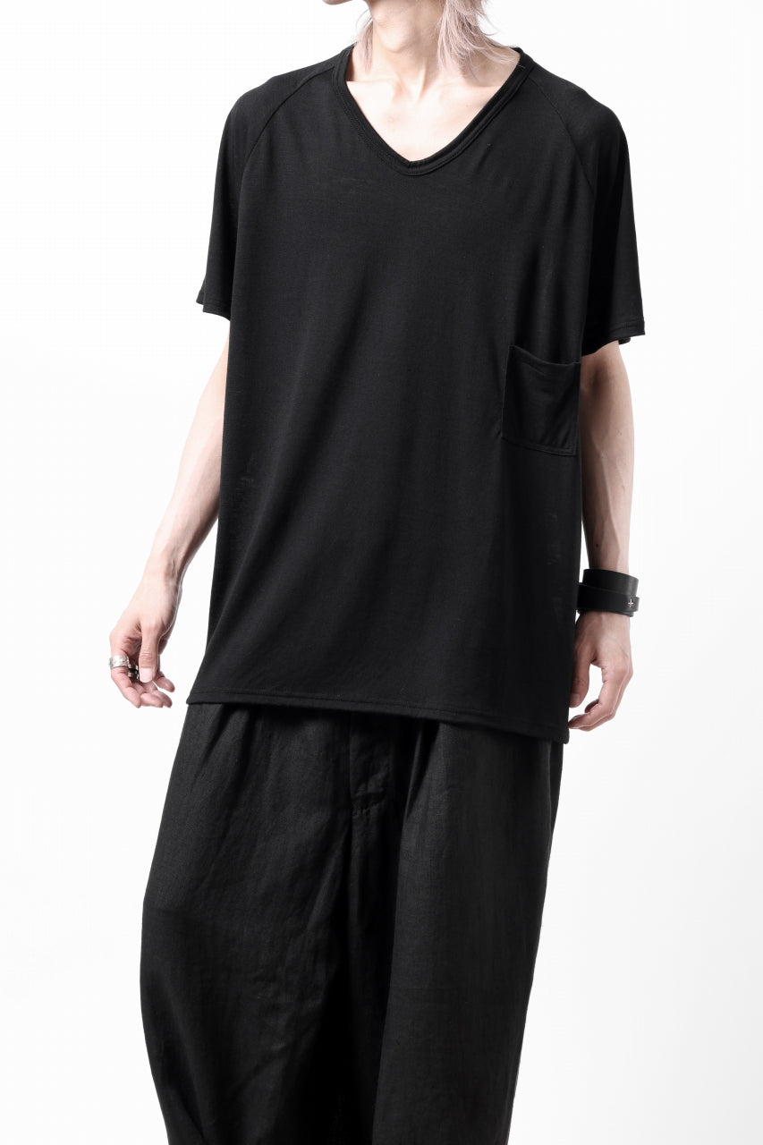 Load image into Gallery viewer, CAPERTICA PRISONER SHIRTS / SUPER 120s WASHABLE WOOL JERSEY (BLACK)