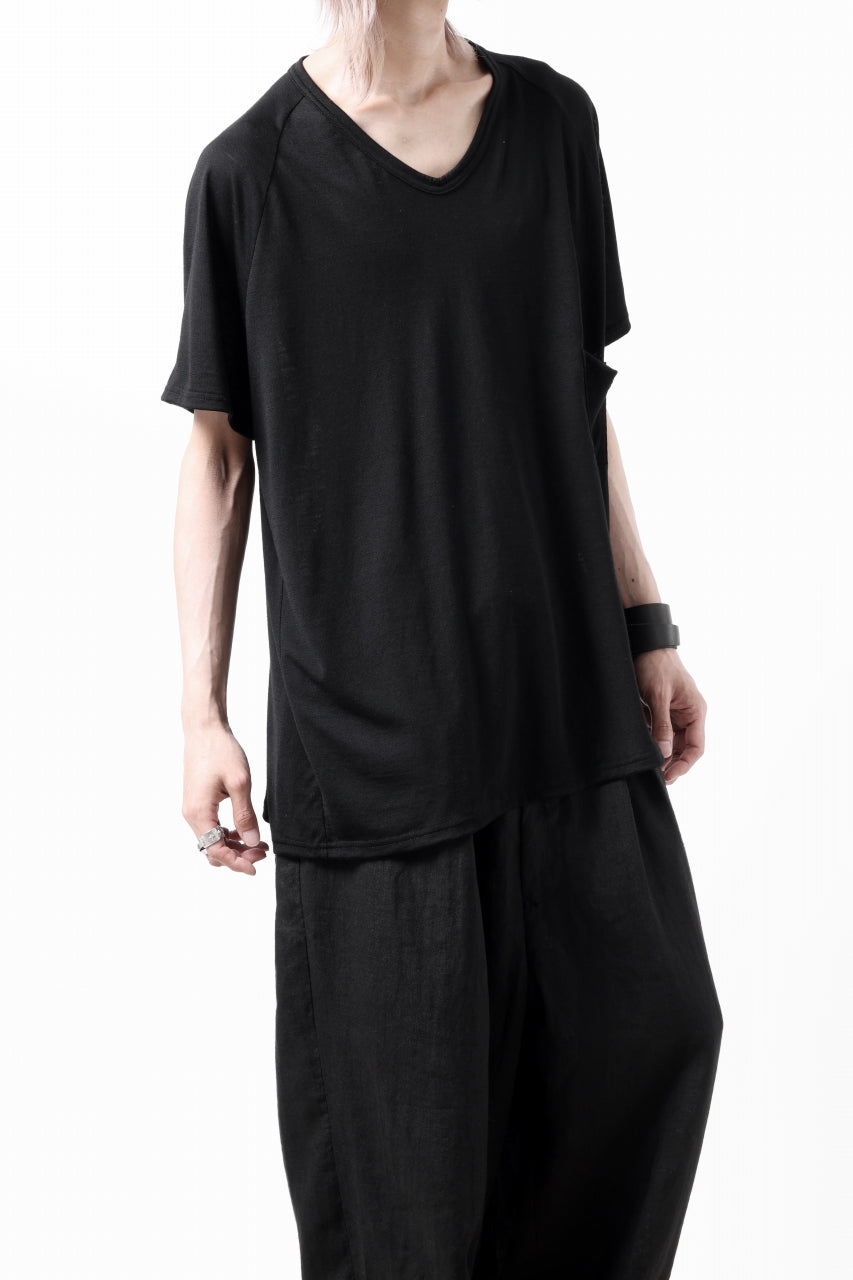 Load image into Gallery viewer, CAPERTICA PRISONER SHIRTS / SUPER 120s WASHABLE WOOL JERSEY (BLACK)