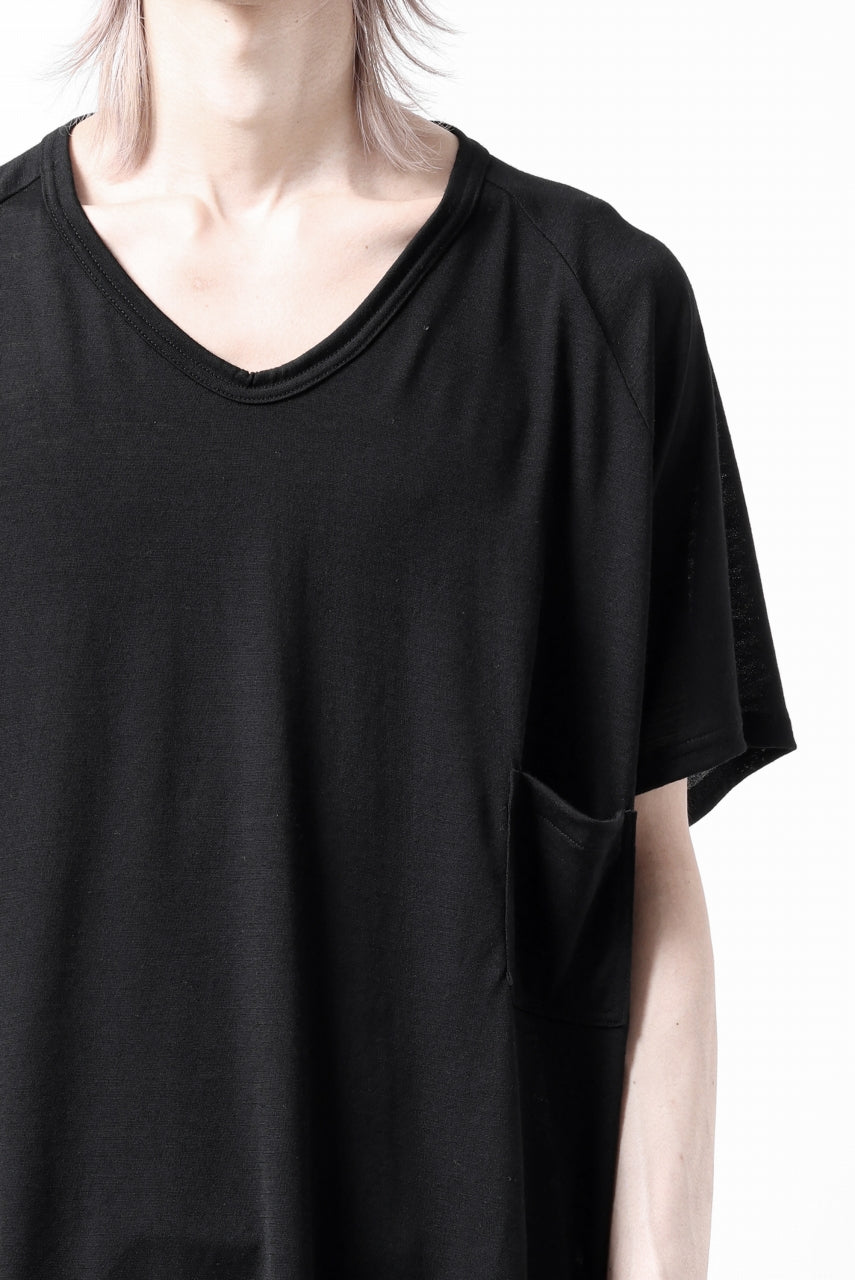 Load image into Gallery viewer, CAPERTICA PRISONER SHIRTS / SUPER 120s WASHABLE WOOL JERSEY (BLACK)