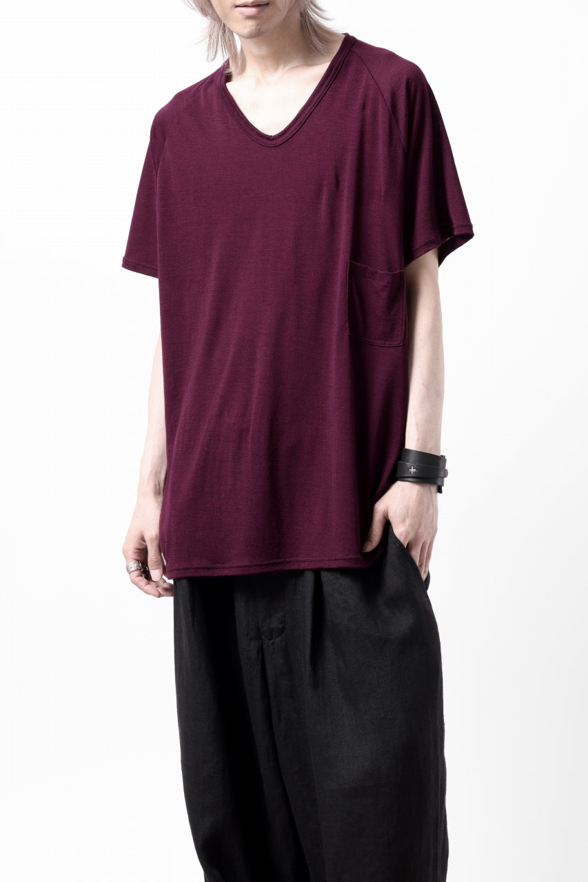 画像をギャラリービューアに読み込む, CAPERTICA PRISONER SHIRTS / SUPER 120s WASHABLE WOOL JERSEY (PLUM)