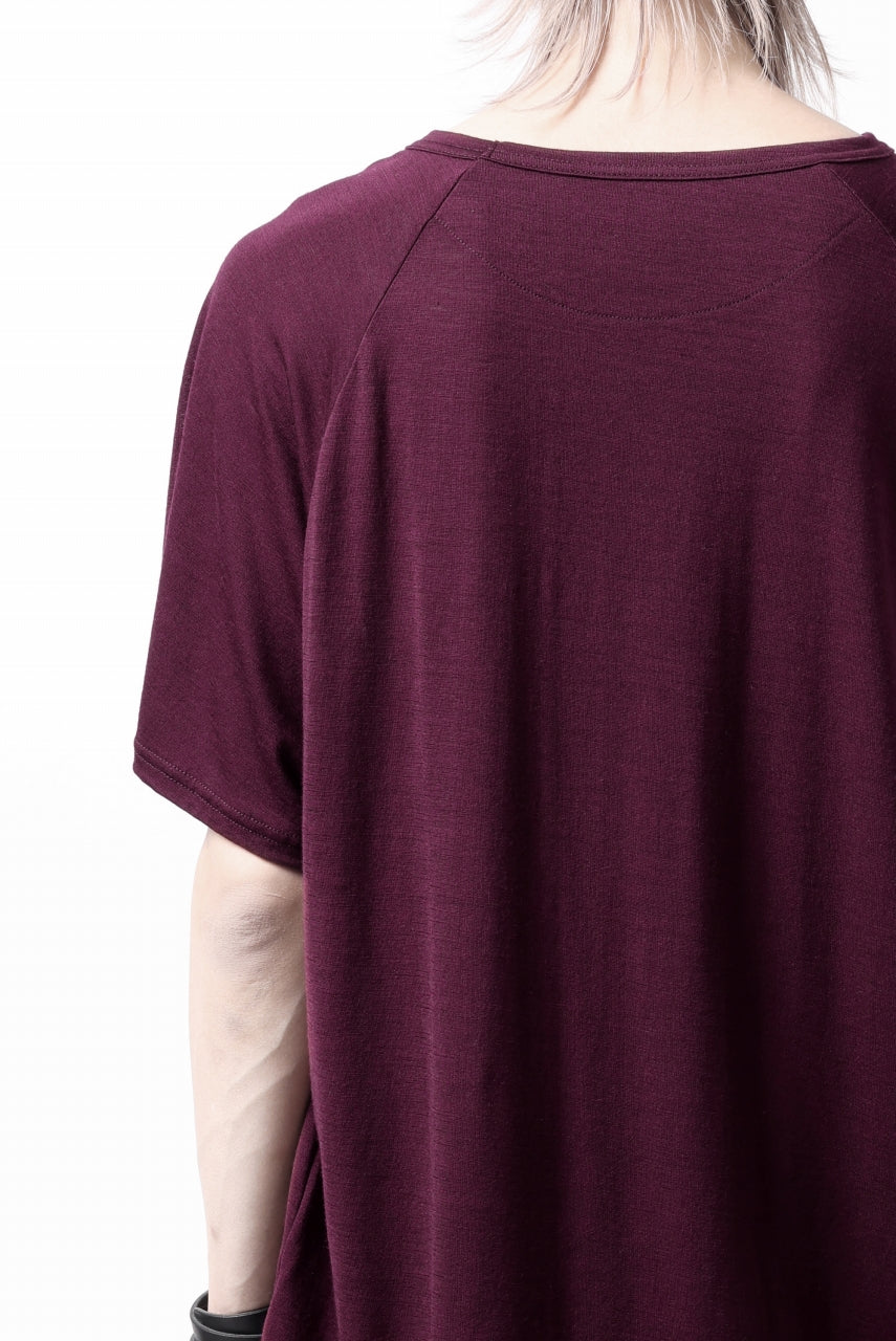 Load image into Gallery viewer, CAPERTICA PRISONER SHIRTS / SUPER 120s WASHABLE WOOL JERSEY (PLUM)