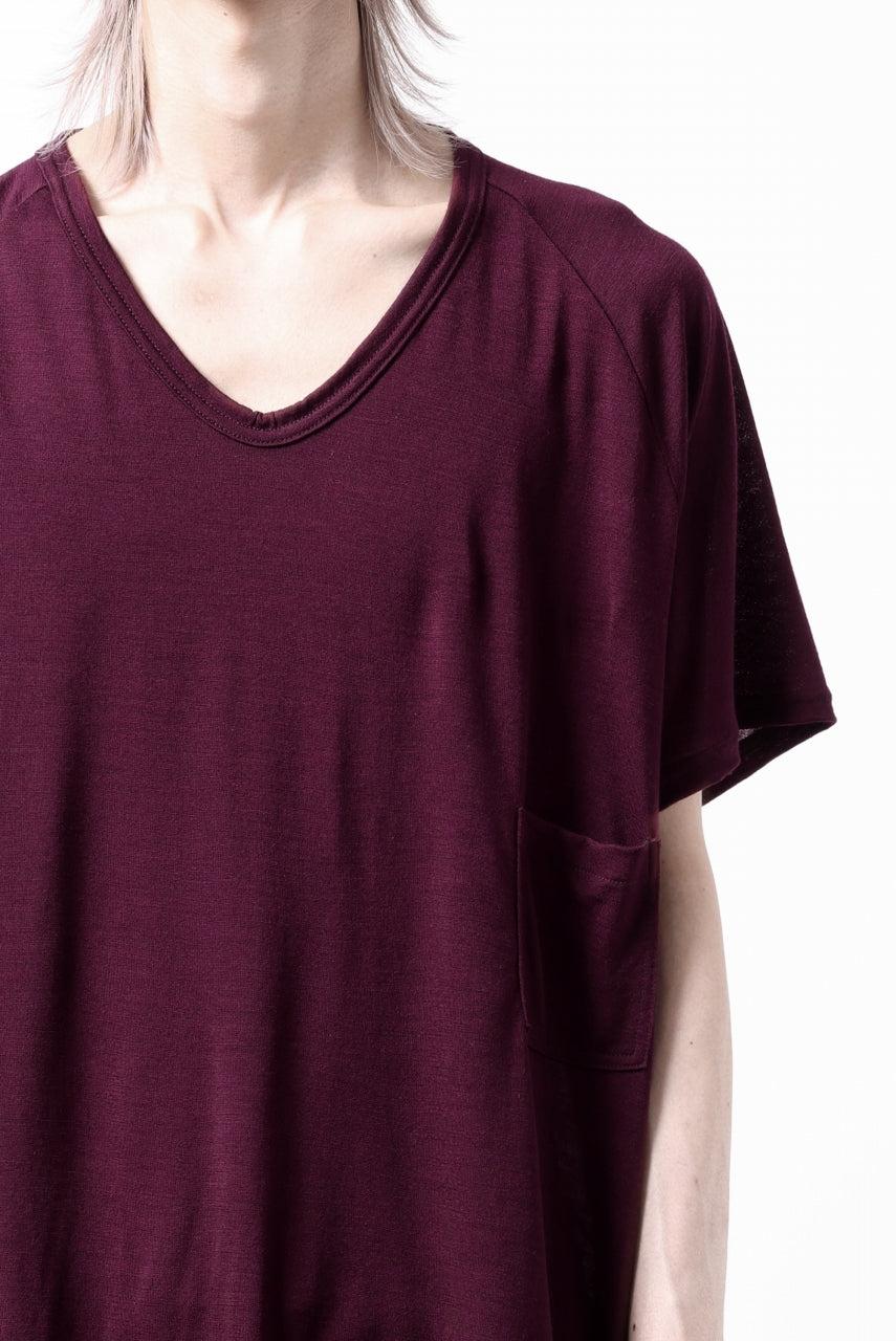 画像をギャラリービューアに読み込む, CAPERTICA PRISONER SHIRTS / SUPER 120s WASHABLE WOOL JERSEY (PLUM)