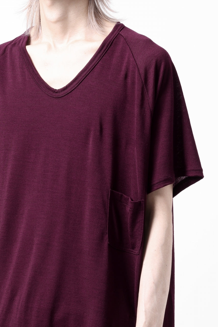 Load image into Gallery viewer, CAPERTICA PRISONER SHIRTS / SUPER 120s WASHABLE WOOL JERSEY (PLUM)