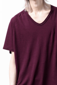 Load image into Gallery viewer, CAPERTICA PRISONER SHIRTS / SUPER 120s WASHABLE WOOL JERSEY (PLUM)