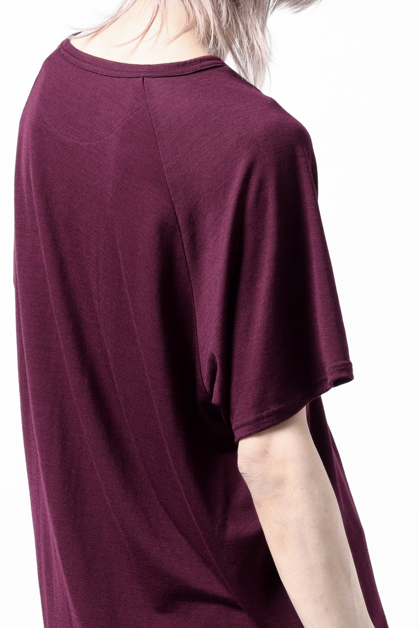 Load image into Gallery viewer, CAPERTICA PRISONER SHIRTS / SUPER 120s WASHABLE WOOL JERSEY (PLUM)