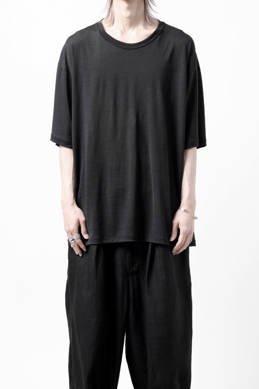 画像をギャラリービューアに読み込む, CAPERTICA OVERSIZED S/S TEE / SUPER 120s WASHABLE WOOL JERSEY (DARKNESS)