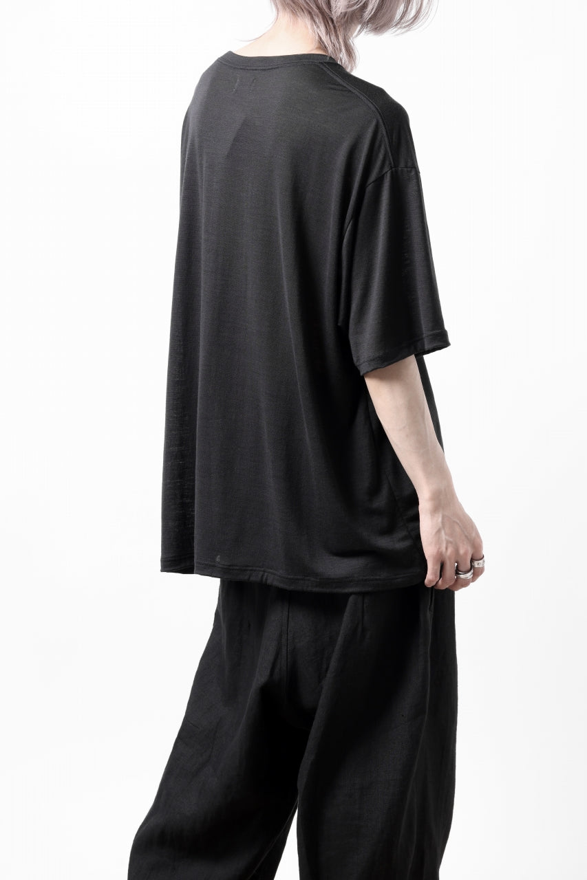 画像をギャラリービューアに読み込む, CAPERTICA OVERSIZED S/S TEE / SUPER 120s WASHABLE WOOL JERSEY (DARKNESS)