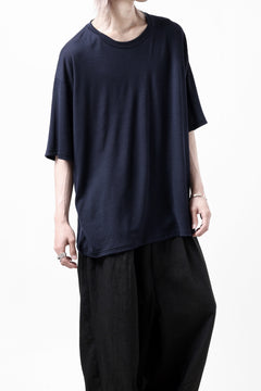 画像をギャラリービューアに読み込む, CAPERTICA OVERSIZED S/S TEE / SUPER 120s WASHABLE WOOL JERSEY (NAVY)