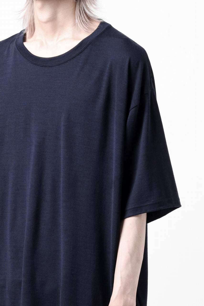 画像をギャラリービューアに読み込む, CAPERTICA OVERSIZED S/S TEE / SUPER 120s WASHABLE WOOL JERSEY (NAVY)