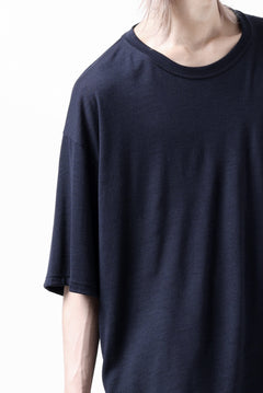 画像をギャラリービューアに読み込む, CAPERTICA OVERSIZED S/S TEE / SUPER 120s WASHABLE WOOL JERSEY (NAVY)