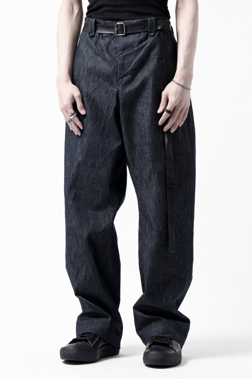 画像をギャラリービューアに読み込む, CAPERTICA WIDE SEAMLESS TROUSERS / ZIMBABWE COTTON LITE DENIM (INDIGO)