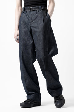 画像をギャラリービューアに読み込む, CAPERTICA WIDE SEAMLESS TROUSERS / ZIMBABWE COTTON LITE DENIM (INDIGO)