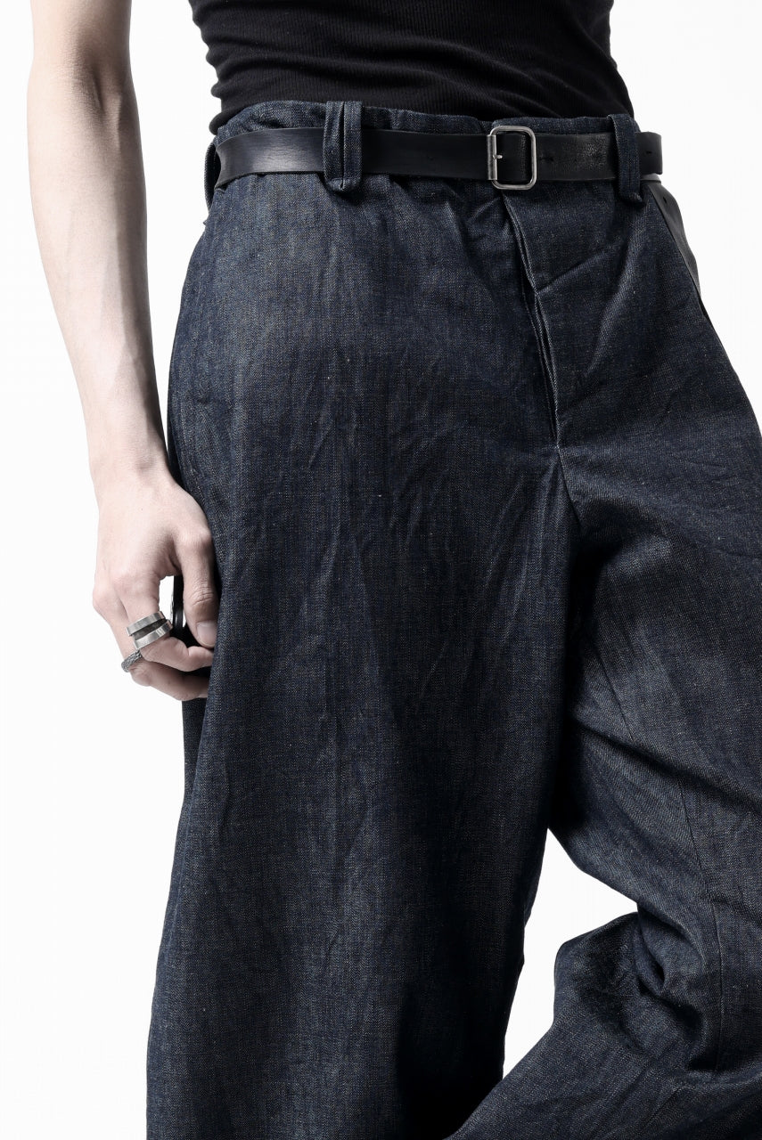 画像をギャラリービューアに読み込む, CAPERTICA WIDE SEAMLESS TROUSERS / ZIMBABWE COTTON LITE DENIM (INDIGO)