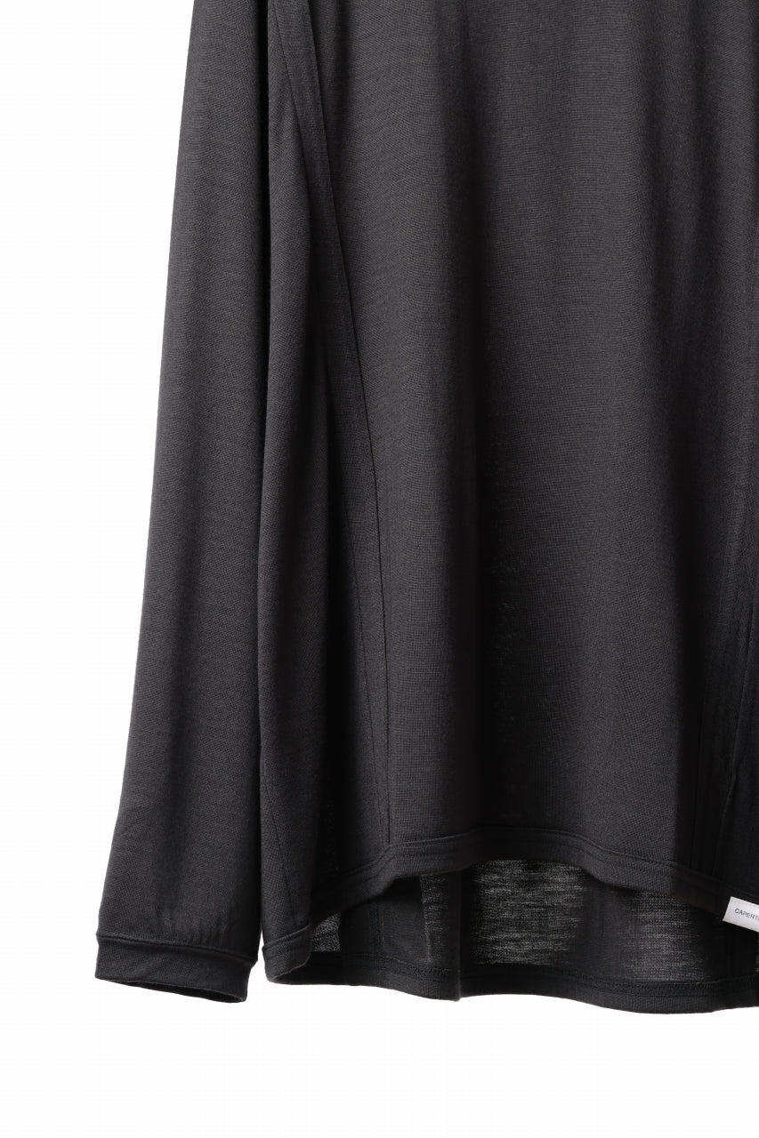 画像をギャラリービューアに読み込む, CAPERTICA BINDER TURTLE NECK TOP / SUPER 140s WASHABLE WOOL DC-JERSEY (DARKNESS)