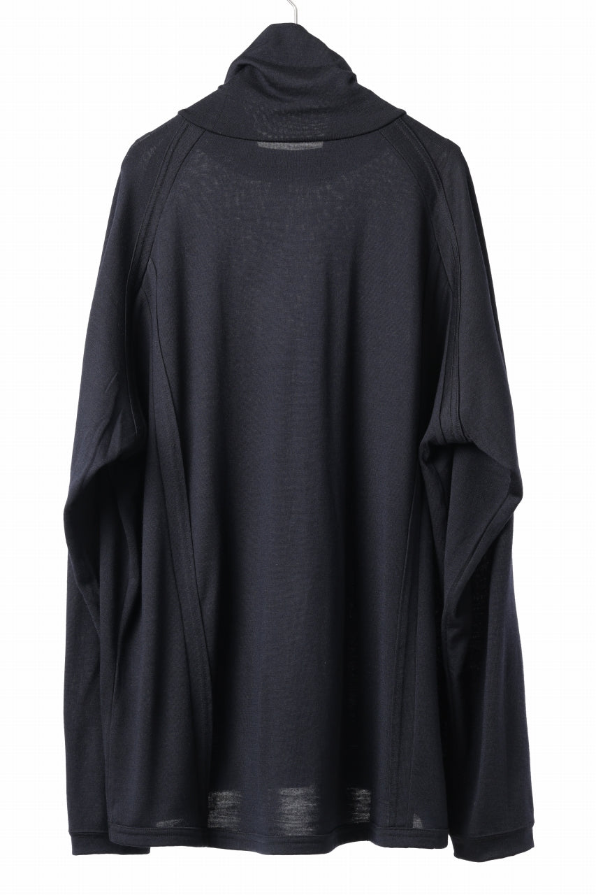 画像をギャラリービューアに読み込む, CAPERTICA BINDER TURTLE NECK TOP / SUPER 140s WASHABLE WOOL DC-JERSEY (MID NIGHT)