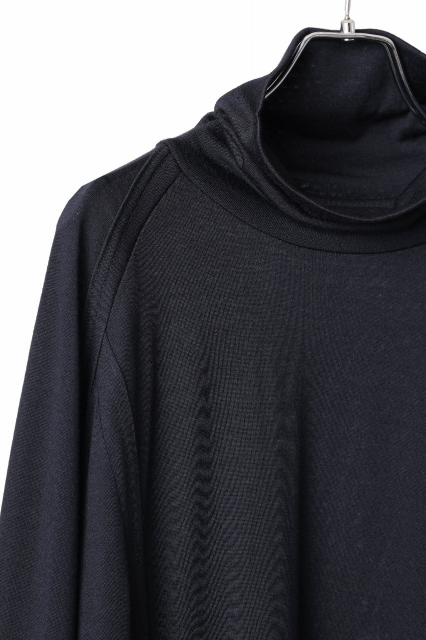 画像をギャラリービューアに読み込む, CAPERTICA BINDER TURTLE NECK TOP / SUPER 140s WASHABLE WOOL DC-JERSEY (MID NIGHT)