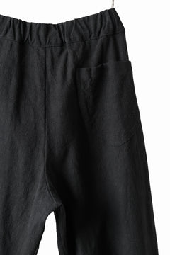 画像をギャラリービューアに読み込む, CAPERTICA PEGTOP EASY PANTS / RAMIE COTTON CANVAS (BURNED BLACK)