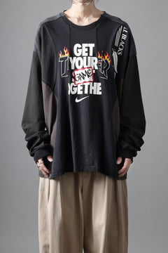 画像をギャラリービューアに読み込む, CHANGES VINTAGE REMAKE CURVE PANEL LONG SLEEVE T-SHIRT (MULTI #A)