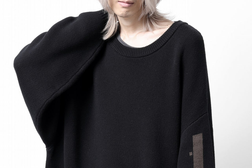 画像をギャラリービューアに読み込む, A.F ARTEFACT GEO PATTERN COTTON KNIT TOPS /  (BLACK x BROWN)