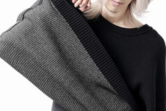 画像をギャラリービューアに読み込む, A.F ARTEFACT GEO PATTERN COTTON KNIT TOPS /  (BLACK x IVORY)