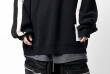 画像をギャラリービューアに読み込む, A.F ARTEFACT GEO PATTERN COTTON KNIT TOPS /  (BLACK x IVORY)
