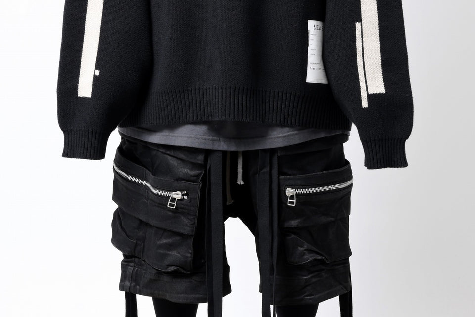 画像をギャラリービューアに読み込む, A.F ARTEFACT GEO PATTERN COTTON KNIT TOPS /  (BLACK x IVORY)