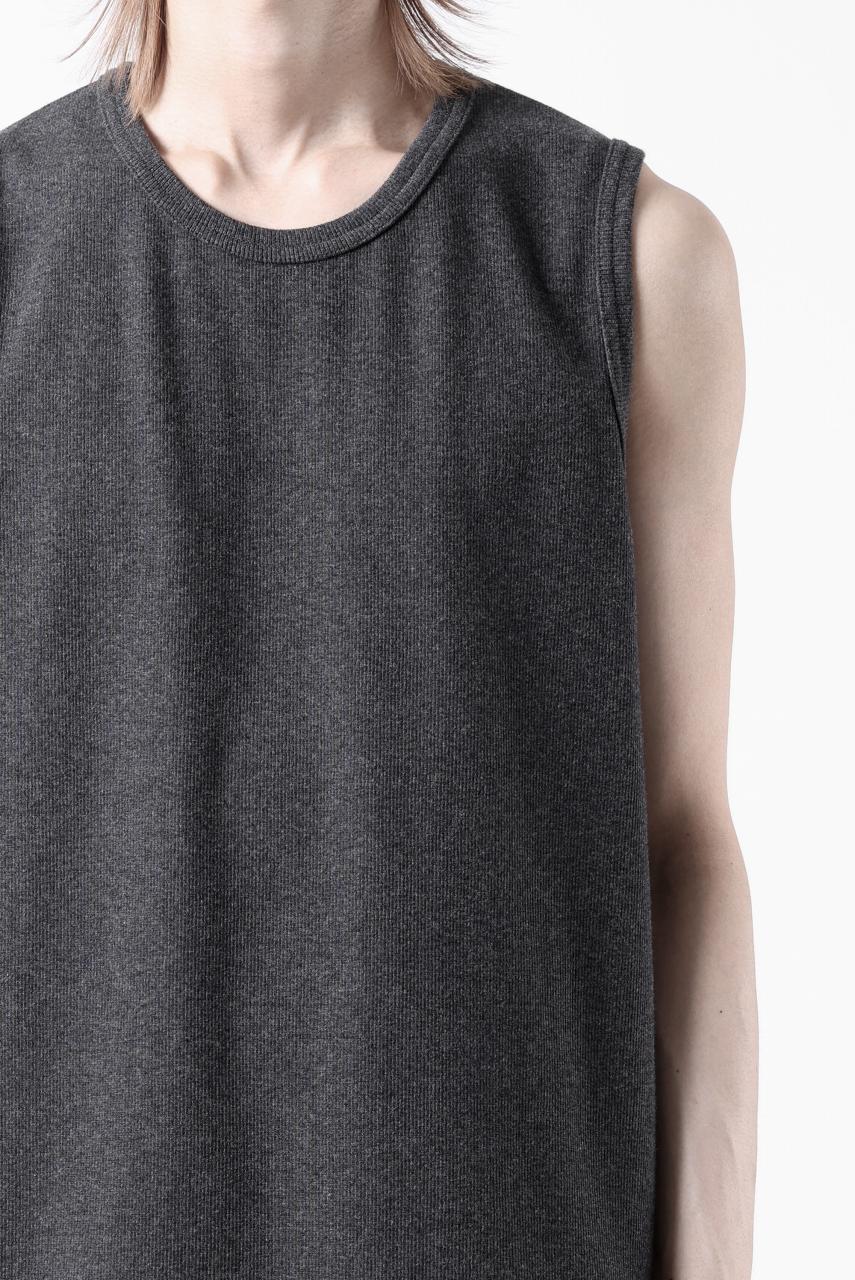 画像をギャラリービューアに読み込む, N/07 NO SLEEVE TOP / SUPER STRETCH BARE TELECO (HEATHER GREY)