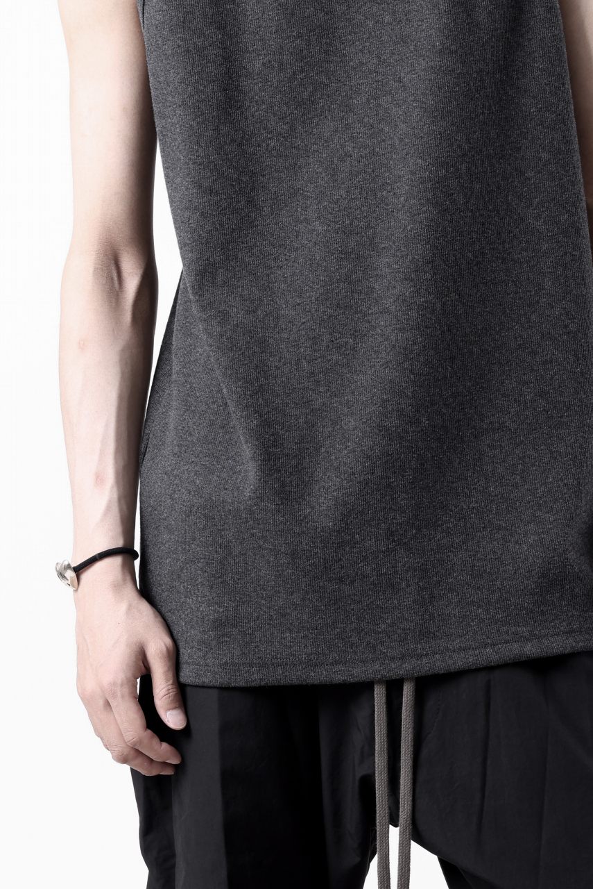 画像をギャラリービューアに読み込む, N/07 NO SLEEVE TOP / SUPER STRETCH BARE TELECO (HEATHER GREY)