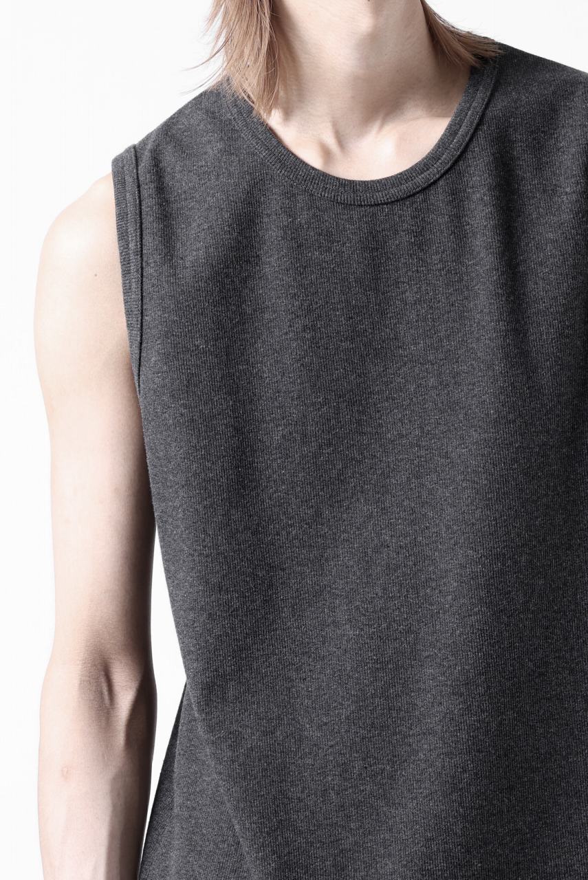 画像をギャラリービューアに読み込む, N/07 NO SLEEVE TOP / SUPER STRETCH BARE TELECO (HEATHER GREY)