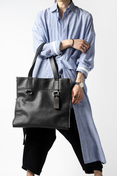 画像をギャラリービューアに読み込む, discord Yohji Yamamoto SIDE ZIP TOTE BAG L / SHRINK COW LEATHER (BLACK)