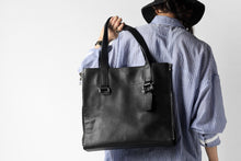 画像をギャラリービューアに読み込む, discord Yohji Yamamoto SIDE ZIP TOTE BAG L / SHRINK COW LEATHER (BLACK)