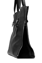 画像をギャラリービューアに読み込む, discord Yohji Yamamoto SIDE ZIP TOTE BAG L / SHRINK COW LEATHER (BLACK)