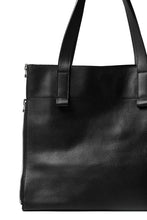 画像をギャラリービューアに読み込む, discord Yohji Yamamoto SIDE ZIP TOTE BAG L / SHRINK COW LEATHER (BLACK)