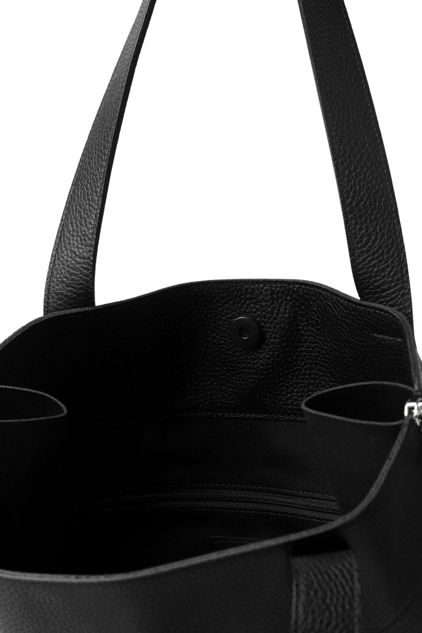 画像をギャラリービューアに読み込む, discord Yohji Yamamoto SIDE ZIP TOTE BAG L / SHRINK COW LEATHER (BLACK)