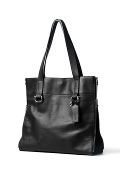 画像をギャラリービューアに読み込む, discord Yohji Yamamoto SIDE ZIP TOTE BAG L / SHRINK COW LEATHER (BLACK)