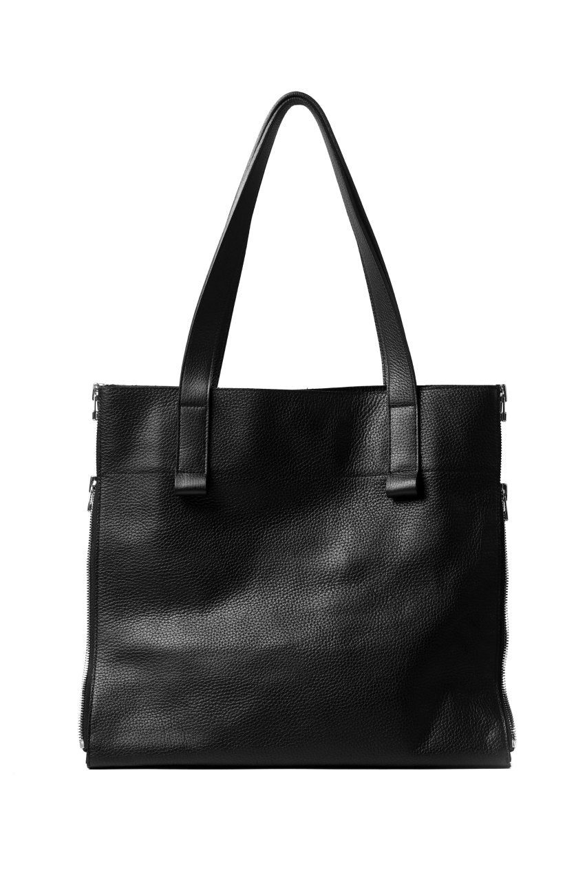 画像をギャラリービューアに読み込む, discord Yohji Yamamoto SIDE ZIP TOTE BAG L / SHRINK COW LEATHER (BLACK)