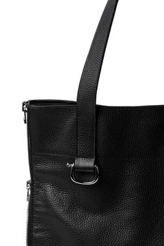 画像をギャラリービューアに読み込む, discord Yohji Yamamoto SIDE ZIP TOTE BAG L / SHRINK COW LEATHER (BLACK)