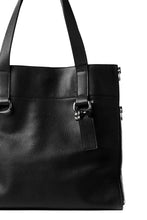 画像をギャラリービューアに読み込む, discord Yohji Yamamoto SIDE ZIP TOTE BAG L / SHRINK COW LEATHER (BLACK)