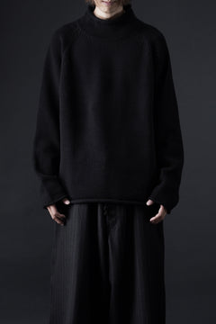画像をギャラリービューアに読み込む, Y's for men x MASSES MOCK NECK PULL OVER / WOOL KNIT (BLACK)