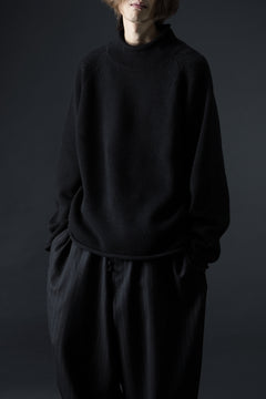 画像をギャラリービューアに読み込む, Y's for men x MASSES MOCK NECK PULL OVER / WOOL KNIT (BLACK)