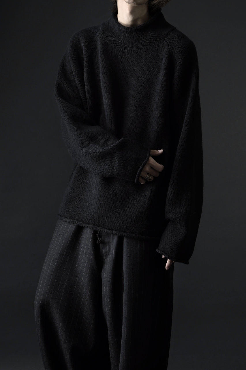 画像をギャラリービューアに読み込む, Y's for men x MASSES MOCK NECK PULL OVER / WOOL KNIT (BLACK)