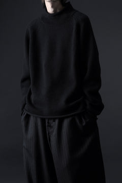 画像をギャラリービューアに読み込む, Y's for men x MASSES MOCK NECK PULL OVER / WOOL KNIT (BLACK)