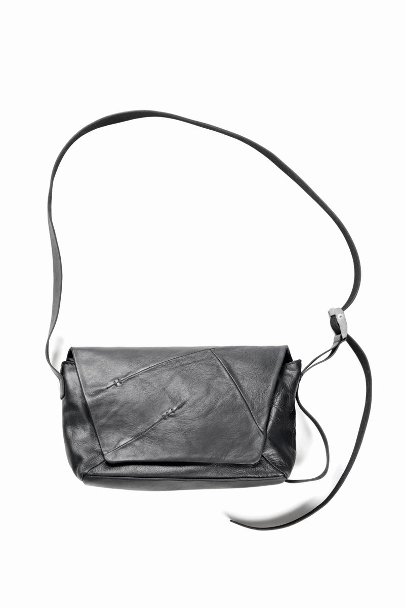 werkschwarz exclusive FLAP BAG 43w / PULL UP COW LEATHER (BLACK)の