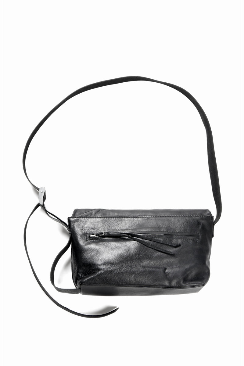 わっさーさん専用 werkschwarz exclusive FLAP BAG 43w / PULL UP COW LEATHER (BLACK)の