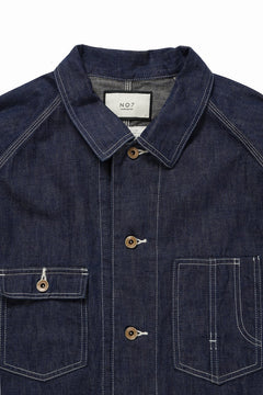 画像をギャラリービューアに読み込む, FULLCOUNT x N/07 exclusive COVER ALL JACKET / 10.5oz Zimbabwe Denim (INDIGO BLUE / ONE WASHED)