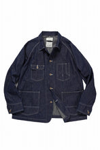 画像をギャラリービューアに読み込む, FULLCOUNT x N/07 exclusive COVER ALL JACKET / 10.5oz Zimbabwe Denim (INDIGO BLUE / ONE WASHED)