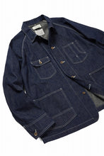 画像をギャラリービューアに読み込む, FULLCOUNT x N/07 exclusive COVER ALL JACKET / 10.5oz Zimbabwe Denim (INDIGO BLUE / ONE WASHED)